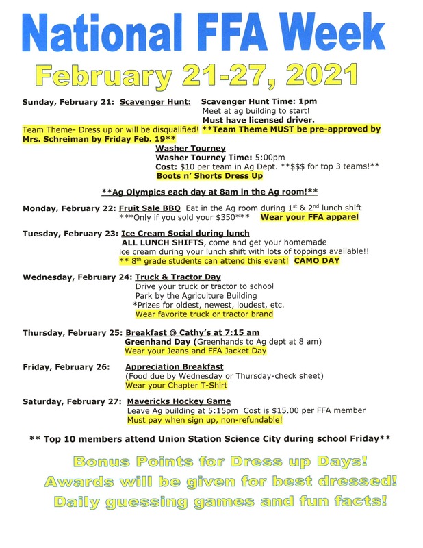 National FFA Week February 21 - 27, 2021 | Santa Fe R-X School District